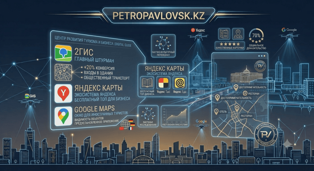 Цифровой путеводитель по Петропавловску в смартфонах и геосервисах