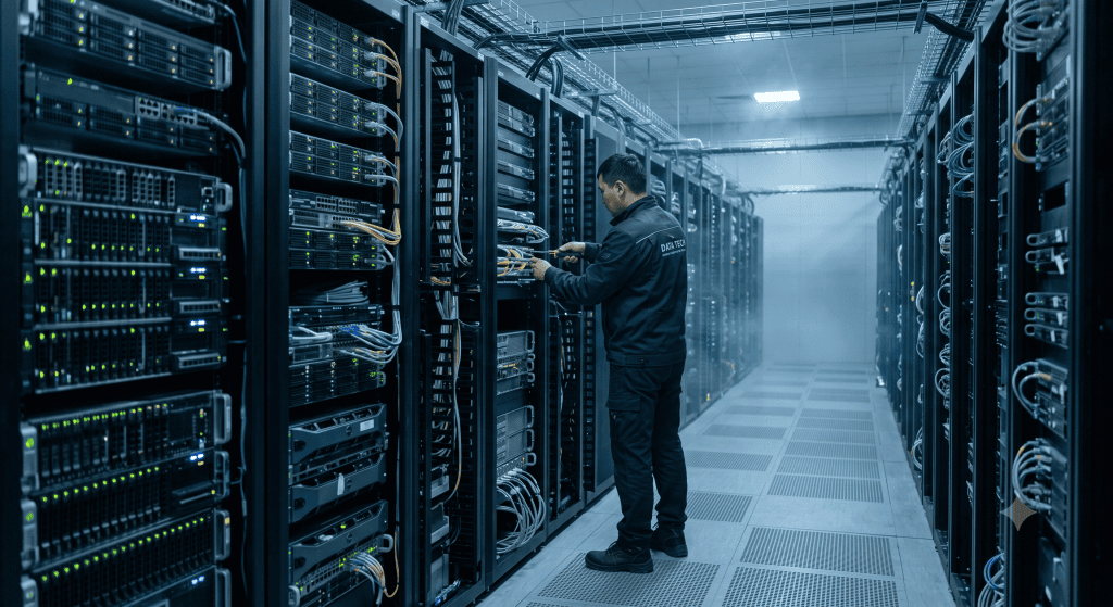 Вычислительные мощности суперкомпьютера в центре обработки данных