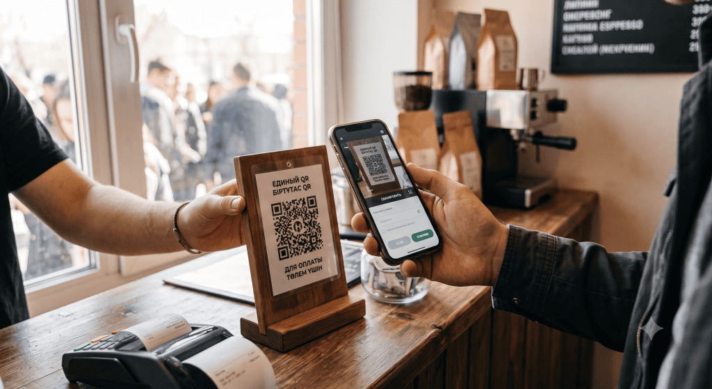 Безналичная оплата через единый QR-код в торговой точке